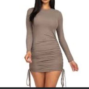 Lioness brown fitted dress